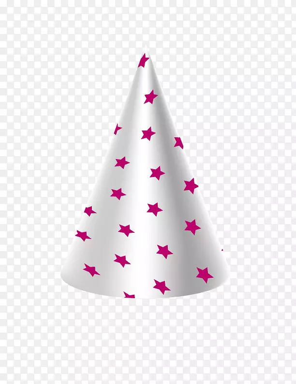 帽子锥圣诞设计师-粉红色明星帽