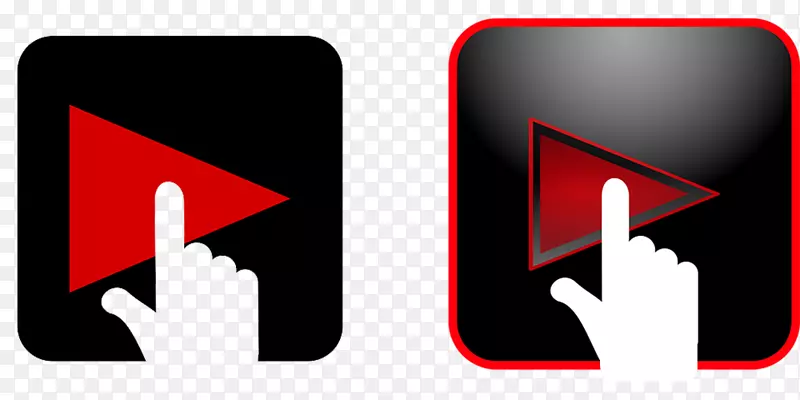 Youtube电影插图-红色黑色极简按钮