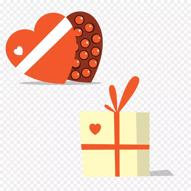 情人节心脏图标-极简巧克力礼盒