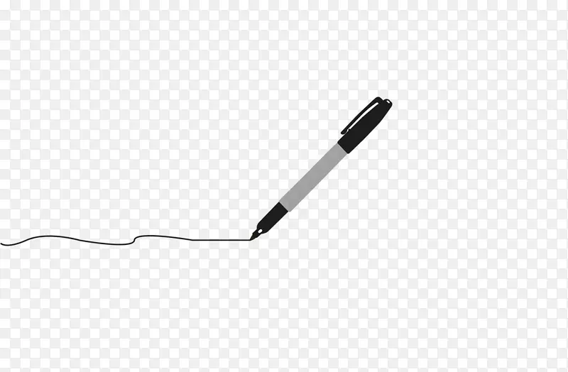 白色材质图案-黑色钢笔