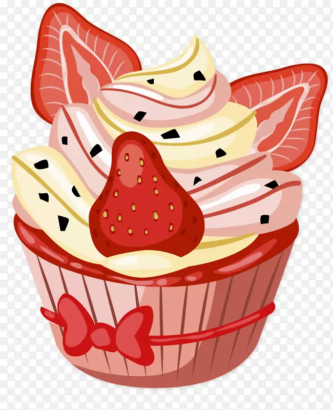 生日蛋糕祝贺卡生日快乐-彩绘美味冰淇淋