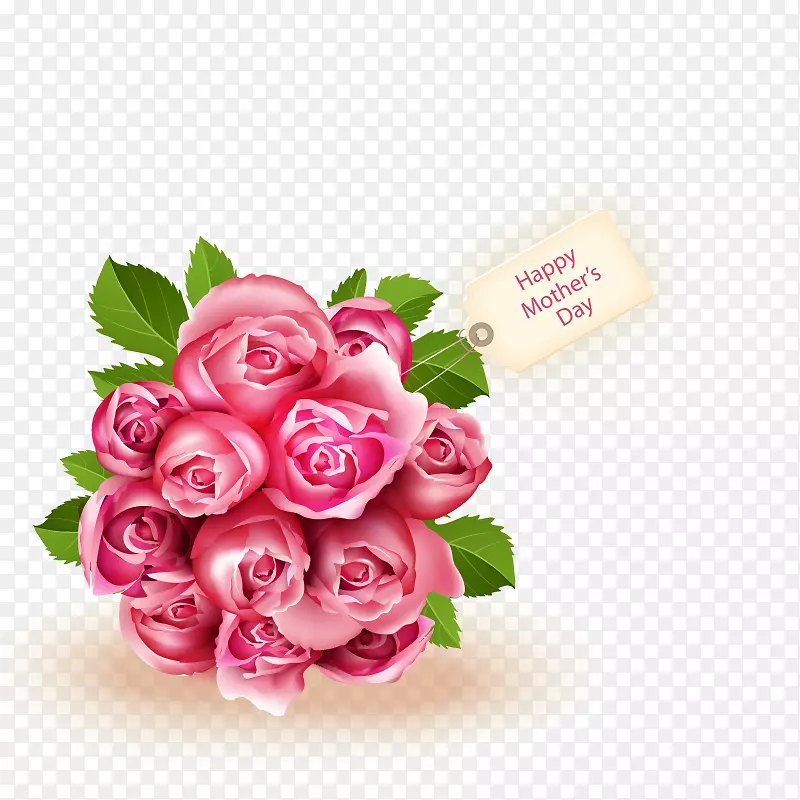 母亲节祝福清晨的爱-母亲节的一束粉红色的玫瑰