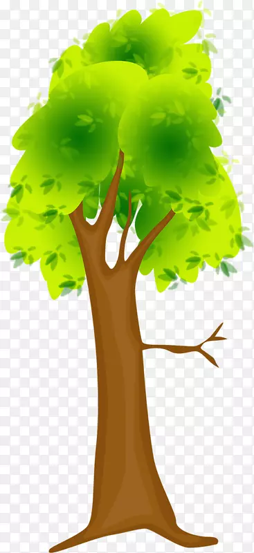 树木插图-绿树