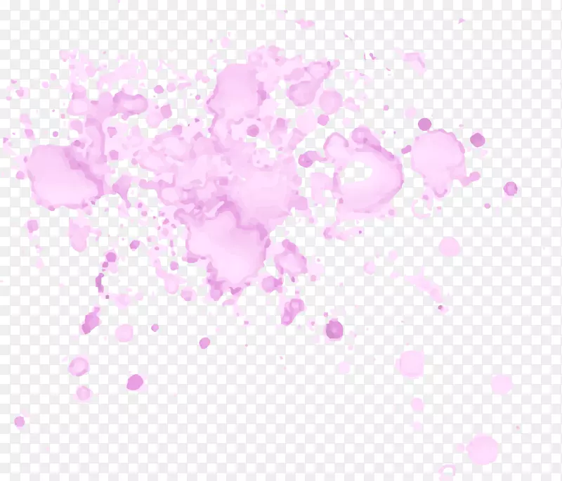 花瓣电脑图案手绘紫色水彩