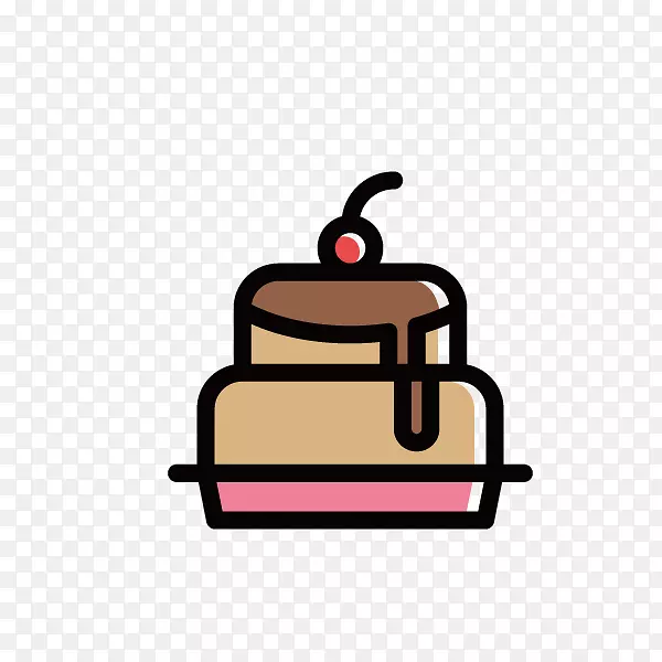面包店蛋糕图标-卡通蛋糕，巧克力