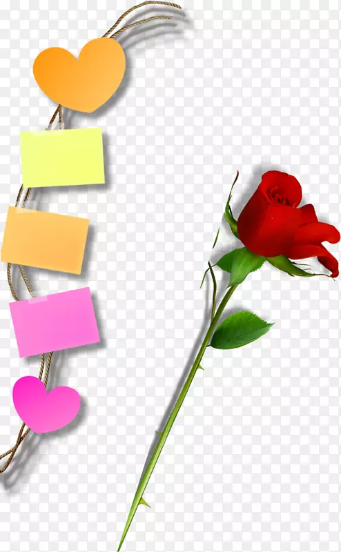 花卉设计下载剪贴画-玫瑰笔记元素