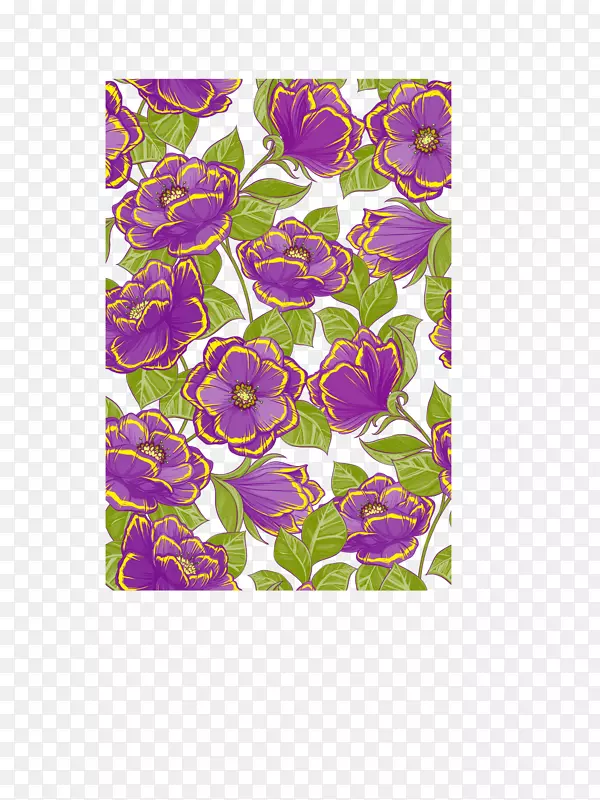 紫花卉设计.紫色花背景
