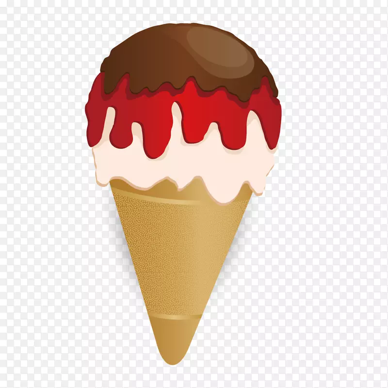 冰淇淋CorelD生Cdr糖果-巧克力冰淇淋