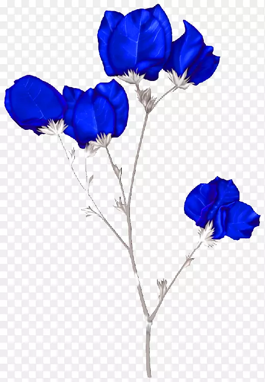 花蓝鲜花束装饰图案