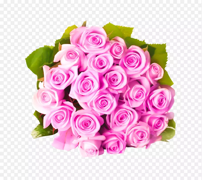 花束粉红色玫瑰花粉红色和新鲜花束装饰图案