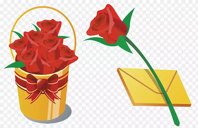 花束桶玫瑰夹艺术-齐西玫瑰