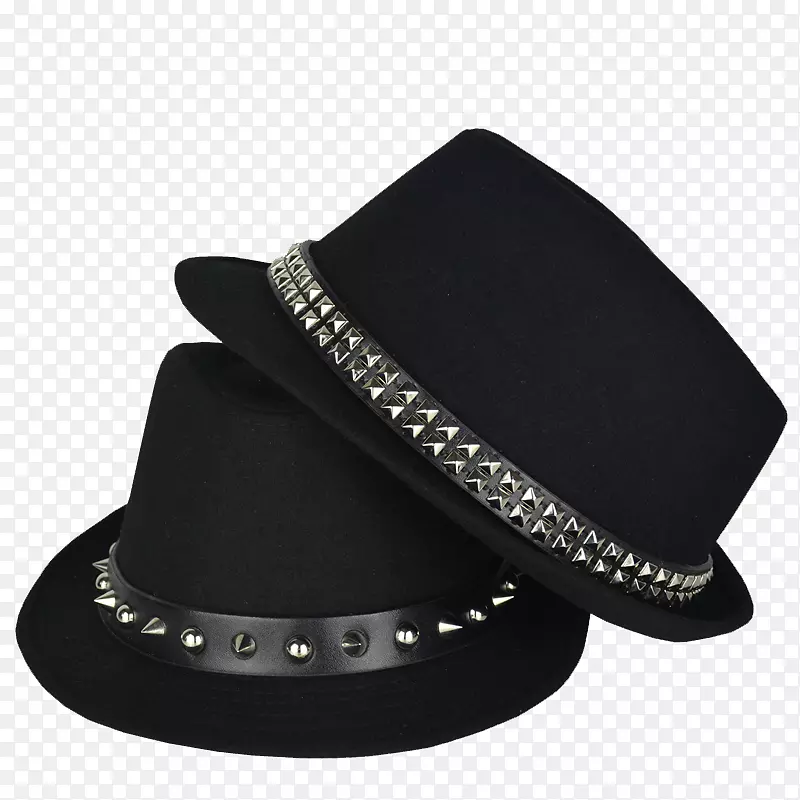 女帽，正装，服装.黑色连衣帽