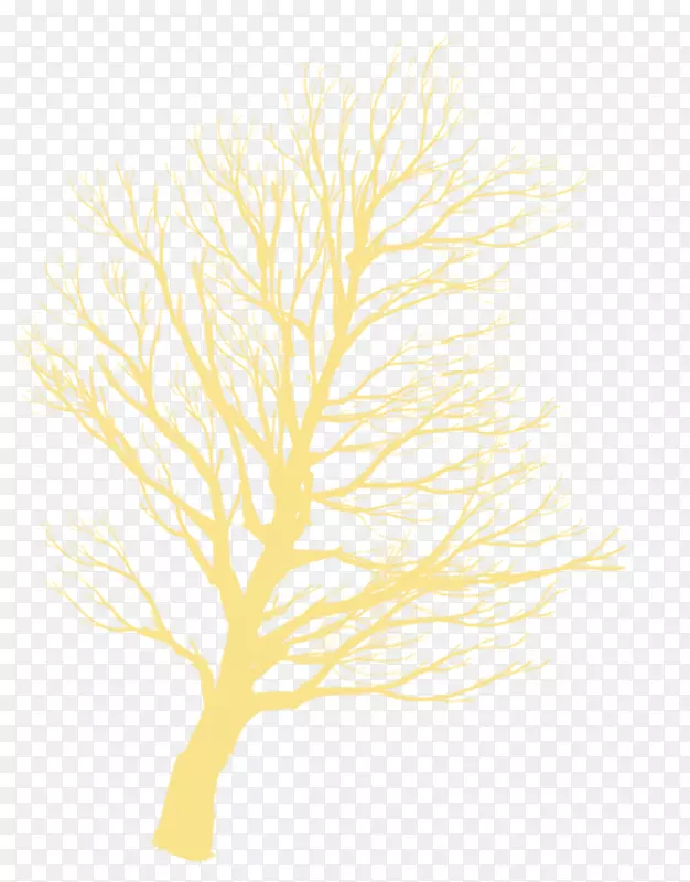 树木轮廓-黄色树木轮廓装饰图案