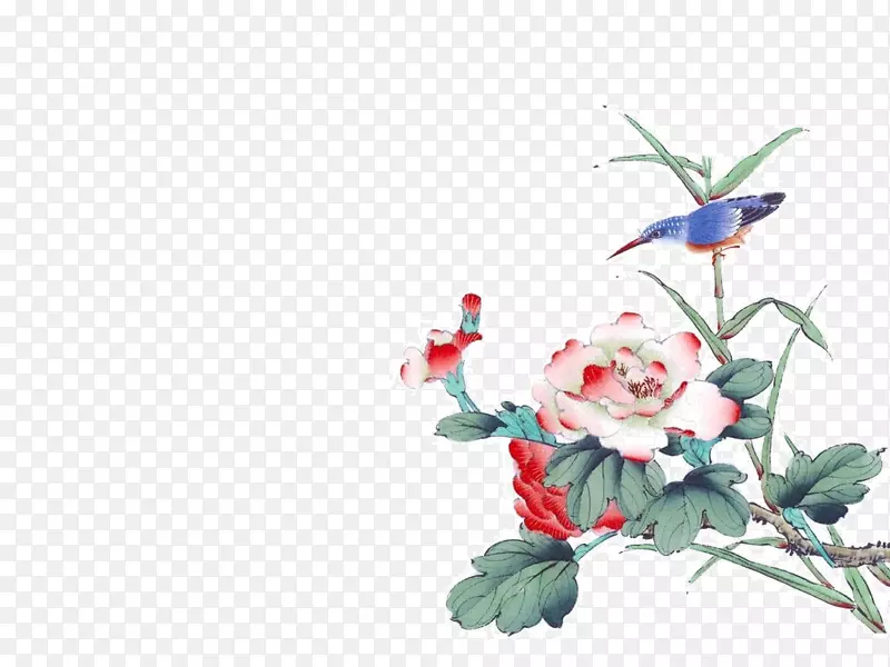 画花鸟画水彩画壁纸-画玫瑰