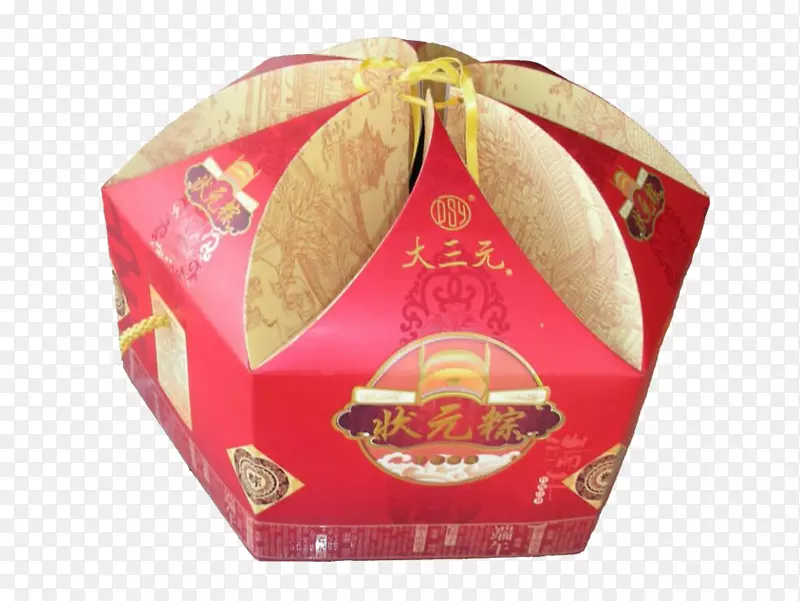 粽子月饼盒包装及标签端午节-红色礼品盒