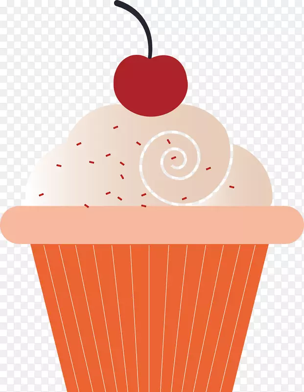 生日蛋糕纸杯蛋糕奶油橙樱桃蛋糕