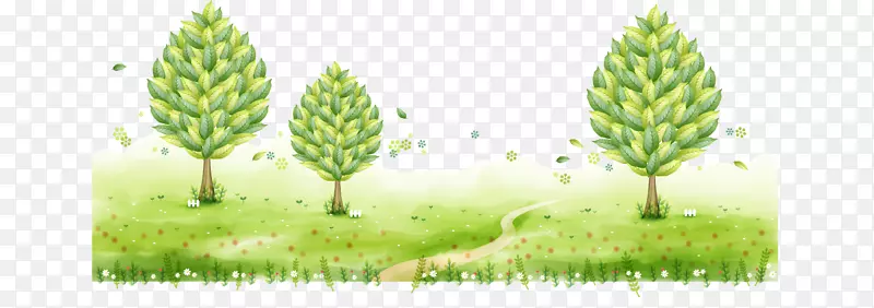Adobe插画师海报-新鲜草木