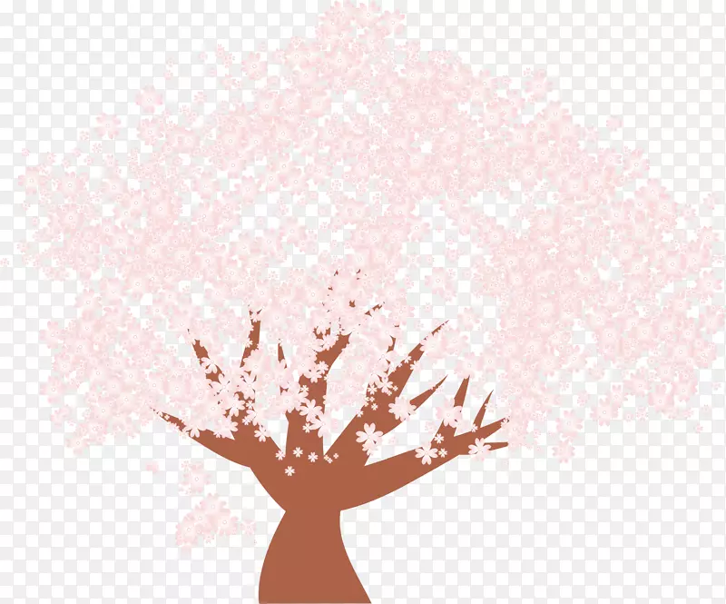 樱花樱桃-粉红色樱桃树
