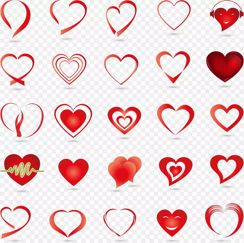 心脏夹艺术-情人节红色