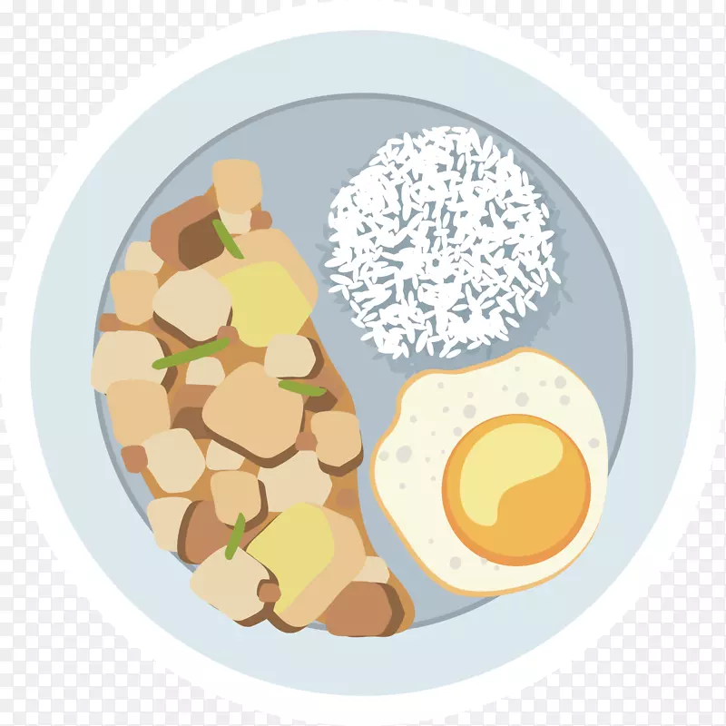 煎蛋、米饭、炒蛋、米饭和蔬菜卷
