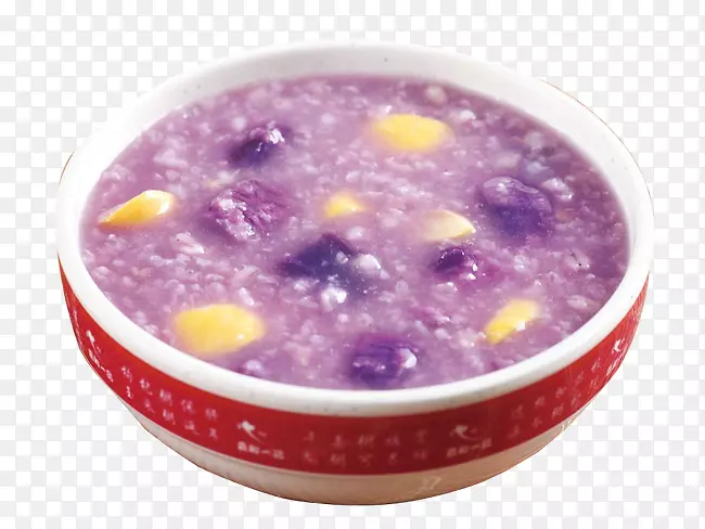 粥薯蓣红薯食品营养-紫米粥