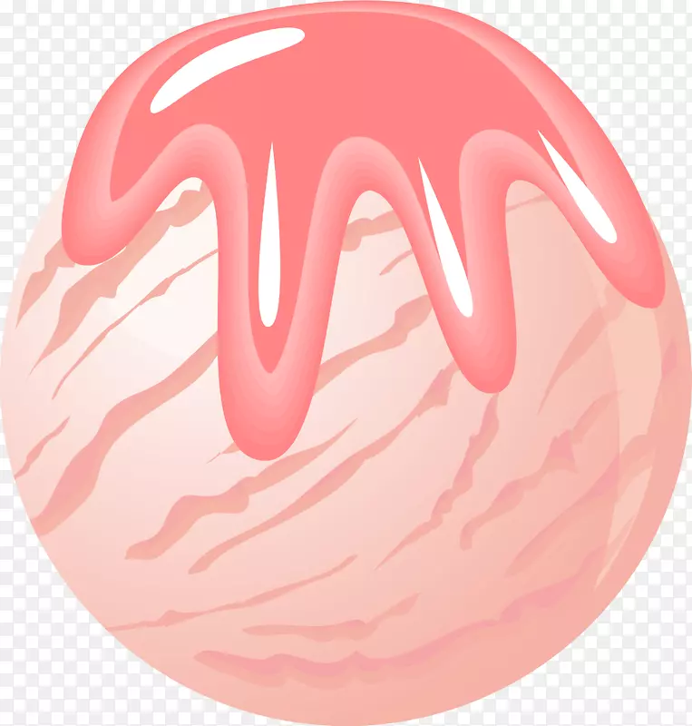 椰子汁-粉红冰淇淋果酱
