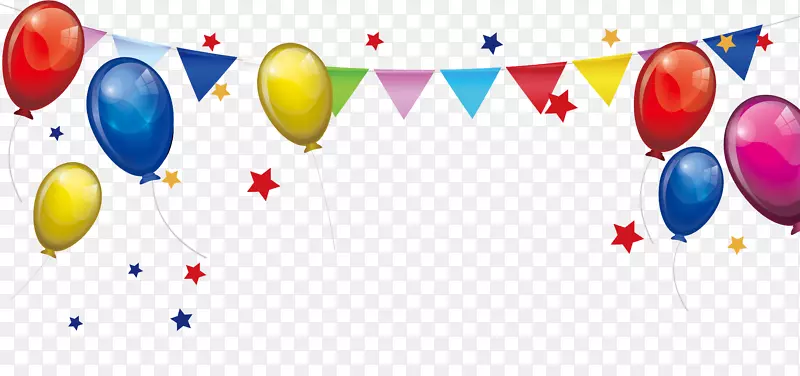 生日蛋糕纸杯蛋糕-彩色气球材料