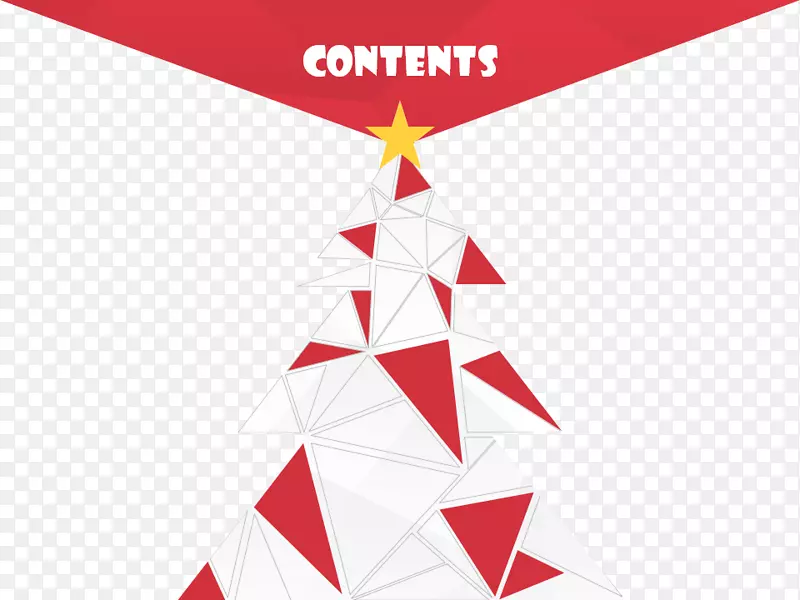 多边形圣诞树三角形模板-多边形圣诞树
