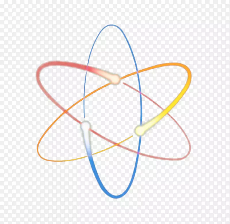 原子核放射性衰变图标彩色网状荧光线