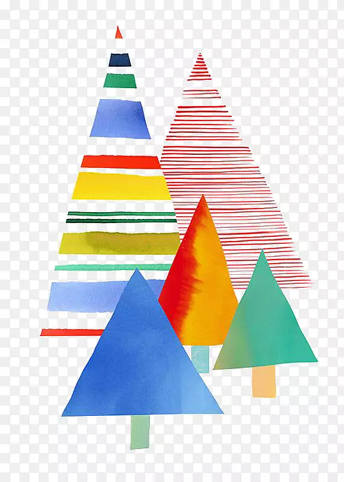 圣诞树下载彩绘圣诞树颜色