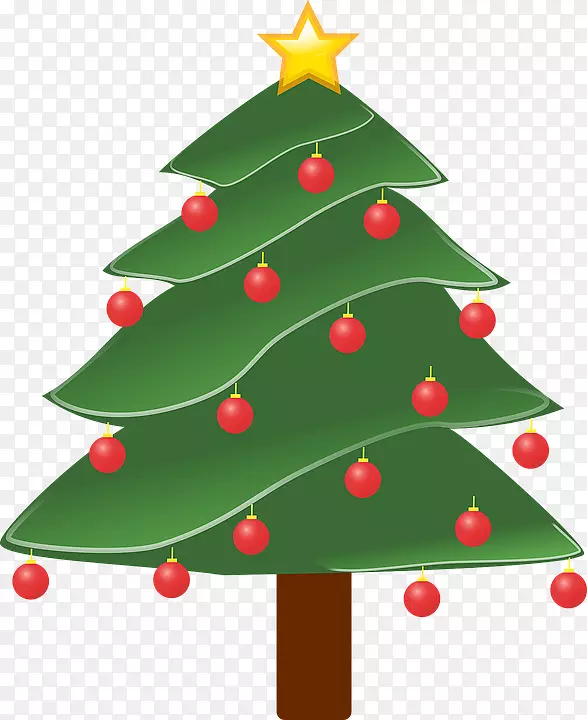 圣诞树剪贴画-圣诞树装饰