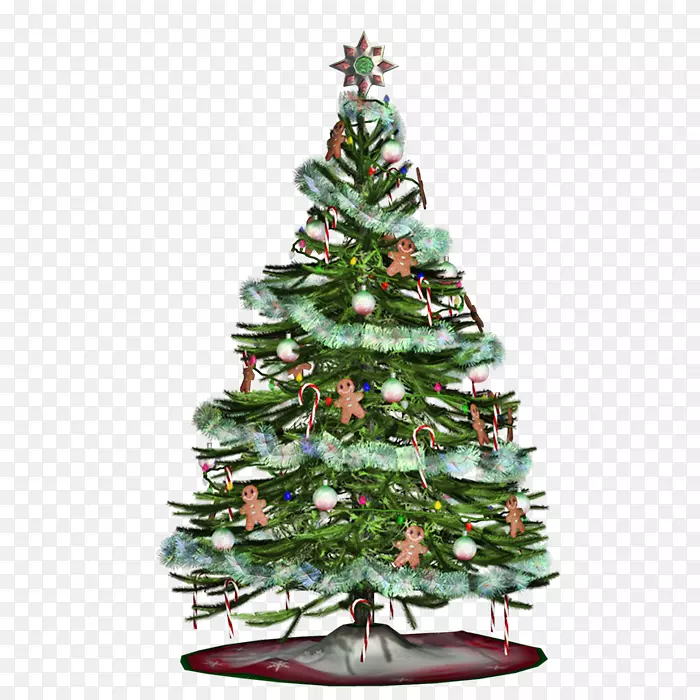 圣诞树饰品剪贴画-圣诞树装饰图片