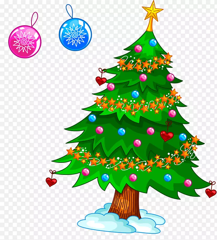 鲁道夫圣诞树剪贴画彩色圣诞树