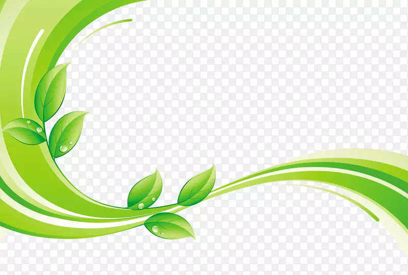 绿色专利-免费绿叶装饰线条