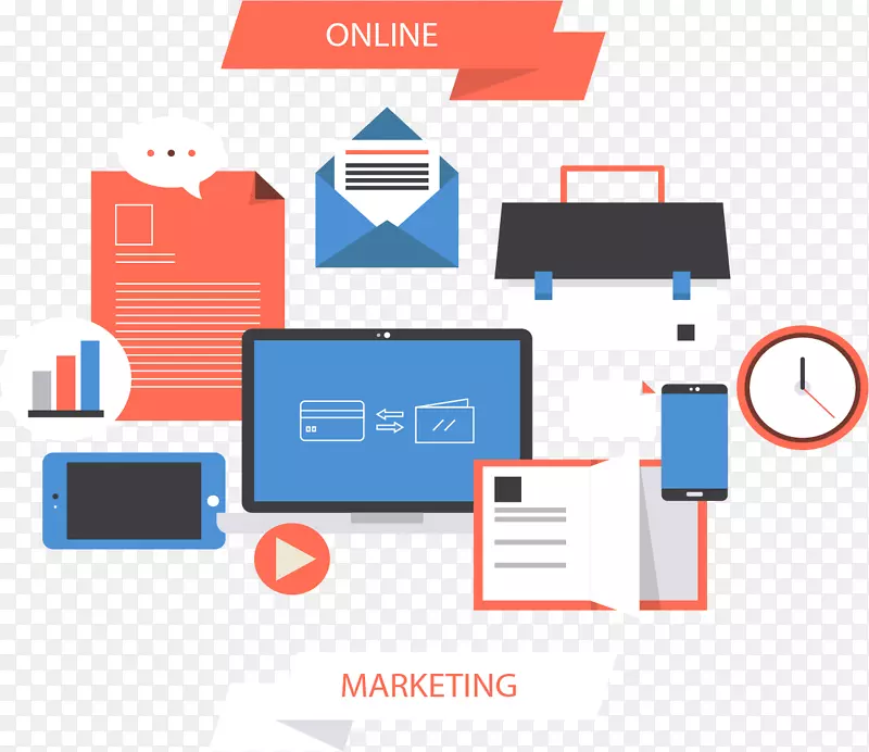 广告-电子商务营销图形设计-在线电子商务市场