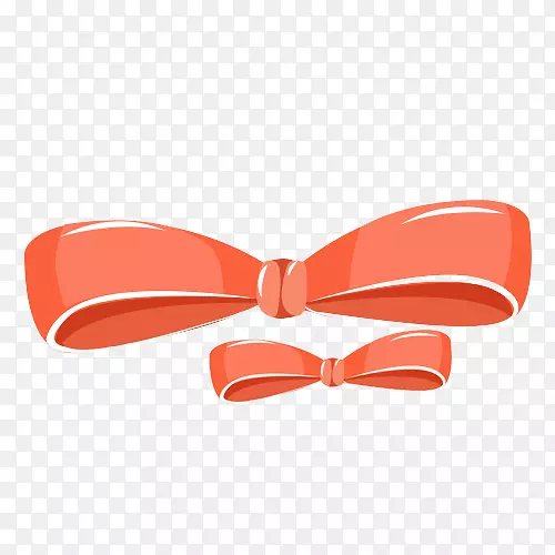 领结鞋带结红橙色蝴蝶结