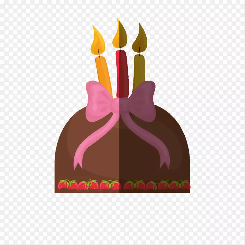生日蛋糕，短蛋糕，草莓奶油蛋糕，食品-蝴蝶结蛋糕