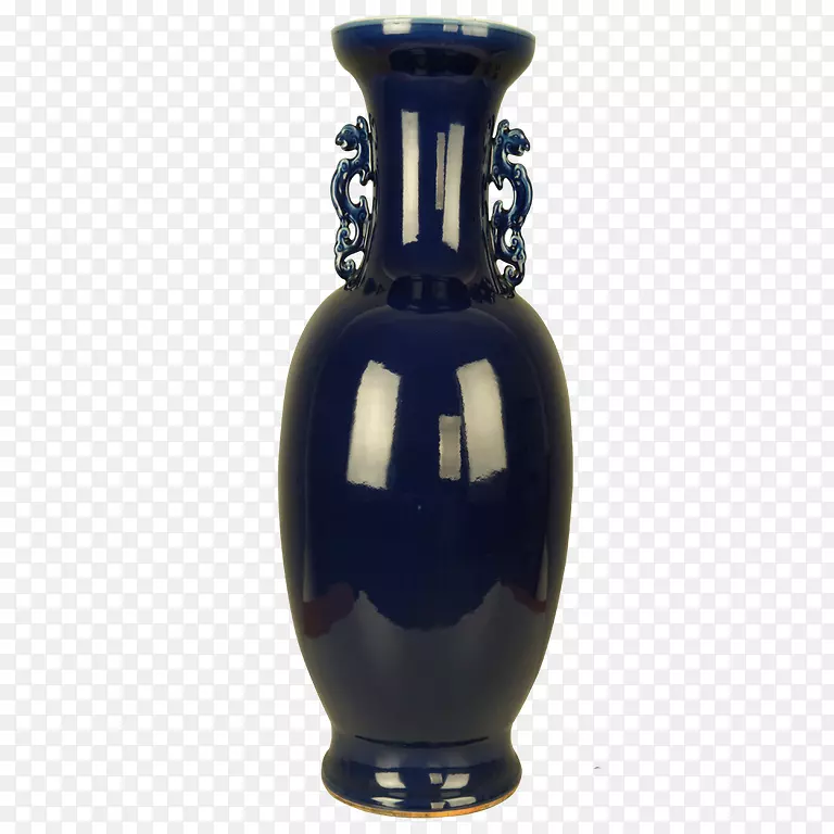 花瓶钴蓝陶瓷瓶