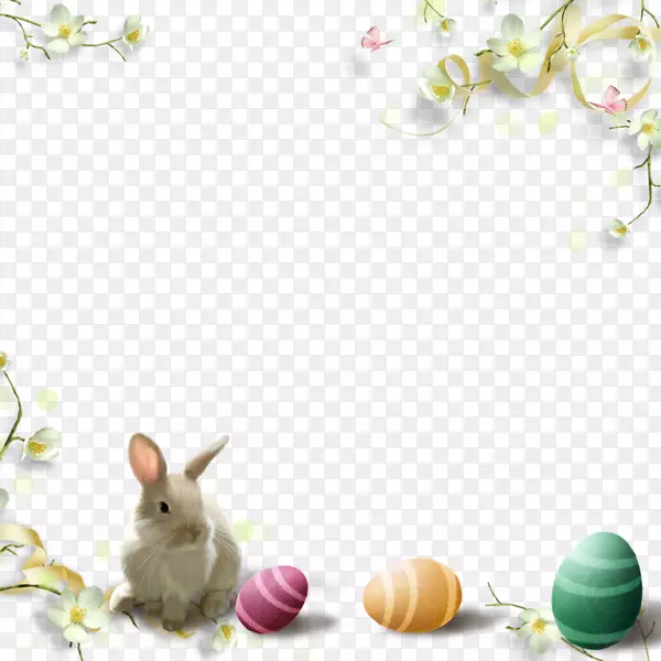 复活节画框图片儿童-小新鲜装饰图案兔蛋