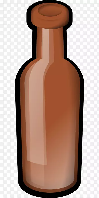 可伸缩图形图标-棕色瓶子