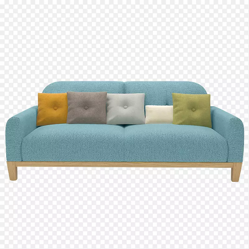北欧沙发床沙发-蓝色北欧风沙发材料