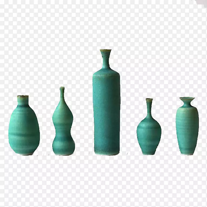 陶瓷陶艺窑轮瓷杯绿瓶
