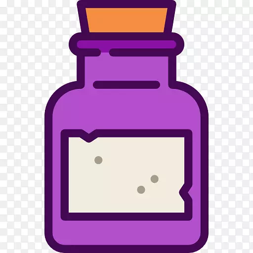 可伸缩图形药剂剪辑艺术.紫色瓶