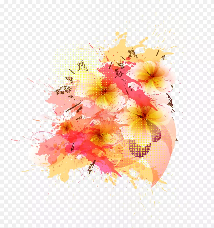 花卉设计海报插图花卉装饰图案