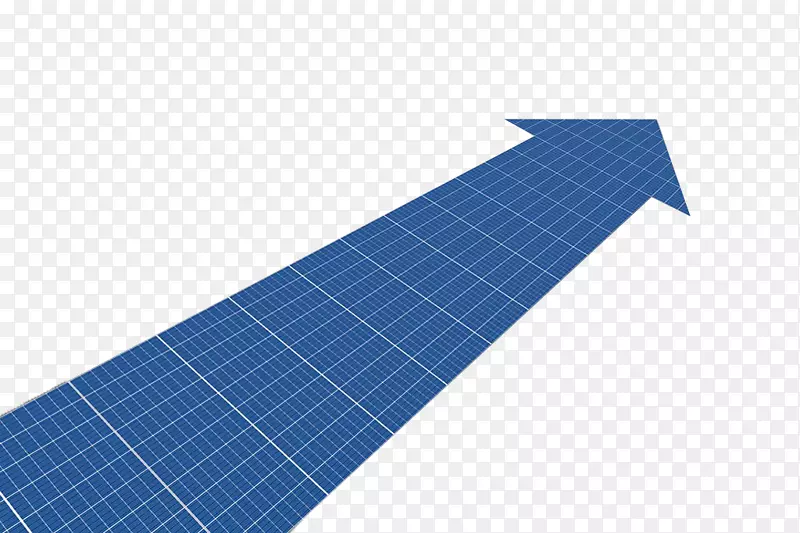 蓝色太阳能能源框架和电池板-蓝色光伏板箭头