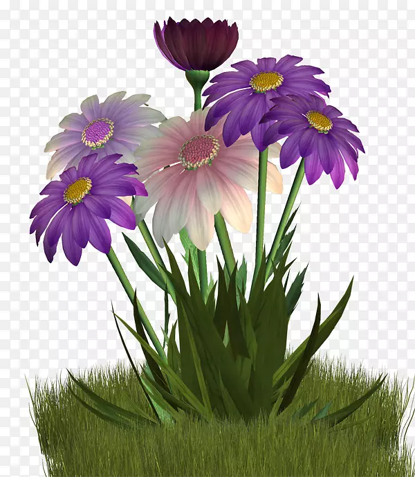 花卉剪贴画-创造性绘画花卉设计