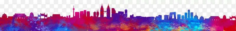 紫染电脑墙纸-城市​​大厦