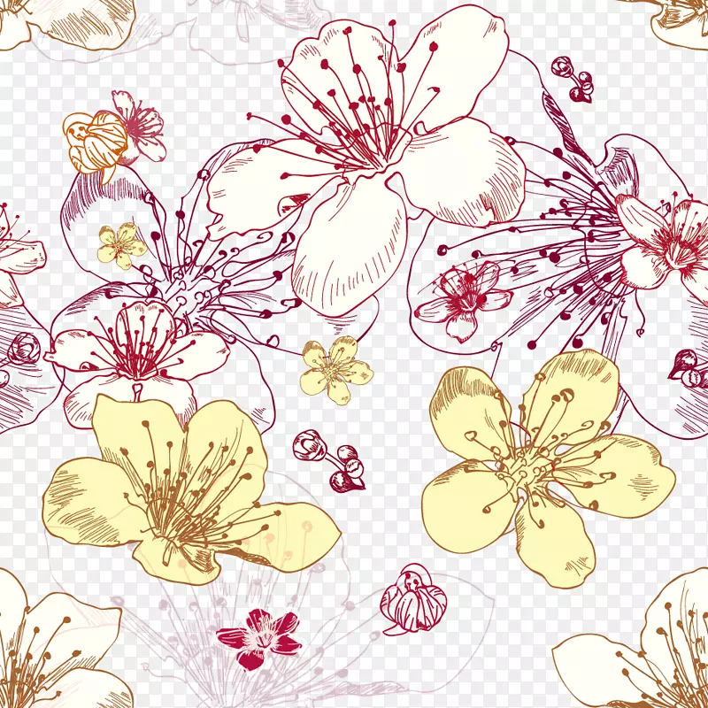 花卉图案-花卉插图