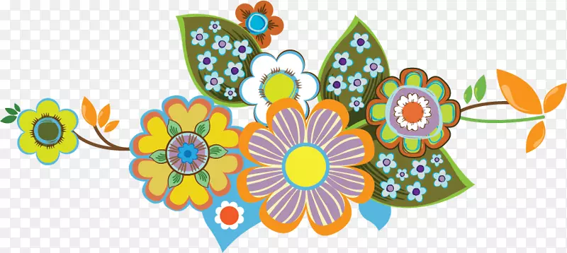 花卉图-彩色花卉装饰