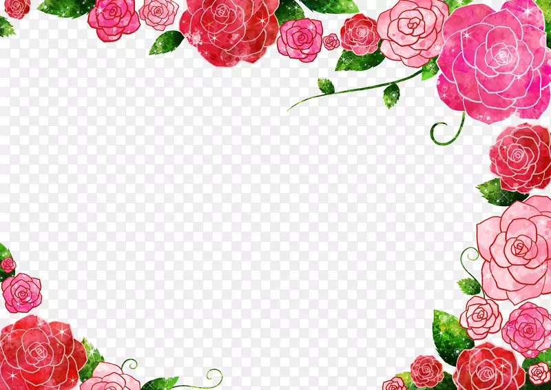 花滩玫瑰广告-精致的花卉材料